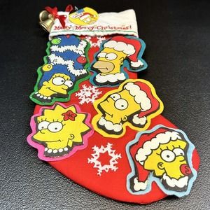 The Simpsons Family Christmas Stocking Kurt Adler 2003 Vintage New With Bells